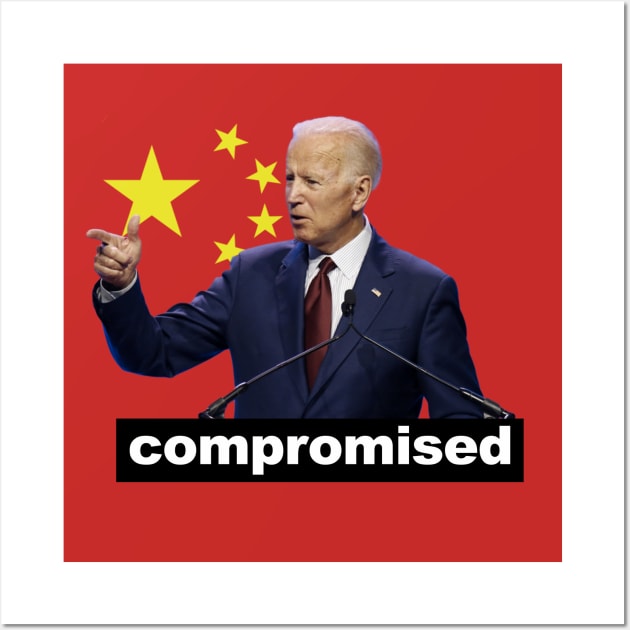 Creepy Joe Biden Compromised Wall Art by CultTees